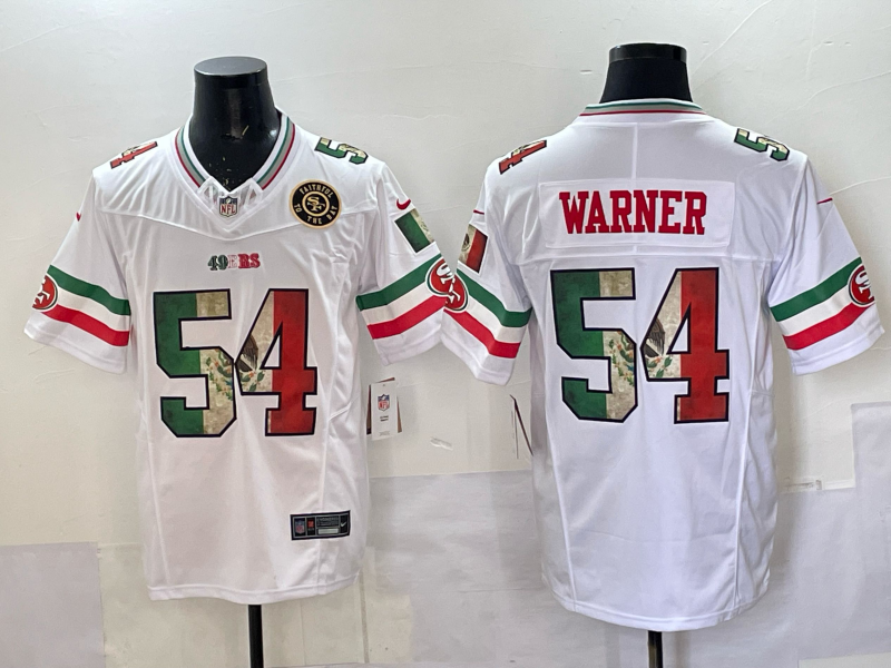 Men 2025 Nike San Francisco 49ers #54 Warner white Mexico Limited NFL Jersey 009->san francisco 49ers->NFL Jersey